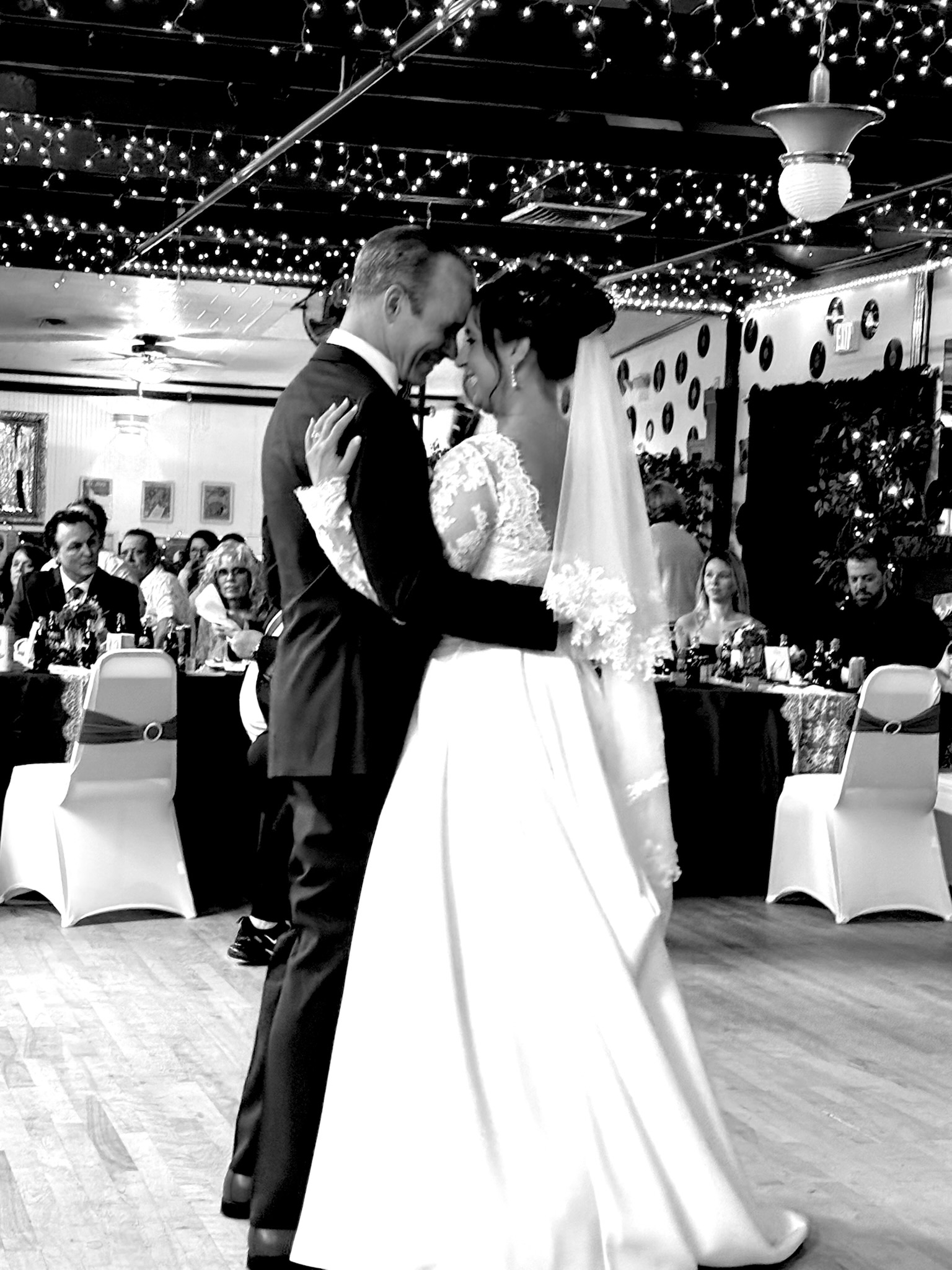 Jewel Neckline Satin Ball Gown with Appliques and Long Sleeves